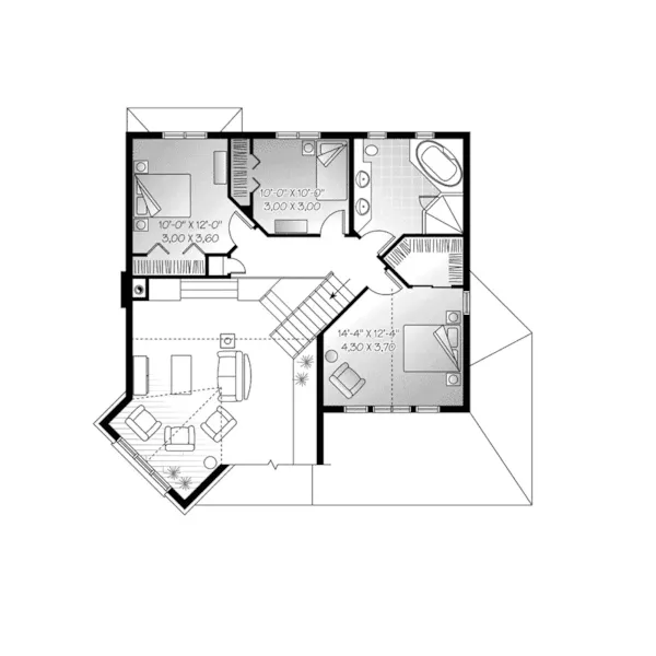 Country French House Plan Second Floor - Elm Trail Country French Home 032D-0766 - Search House Plans and More