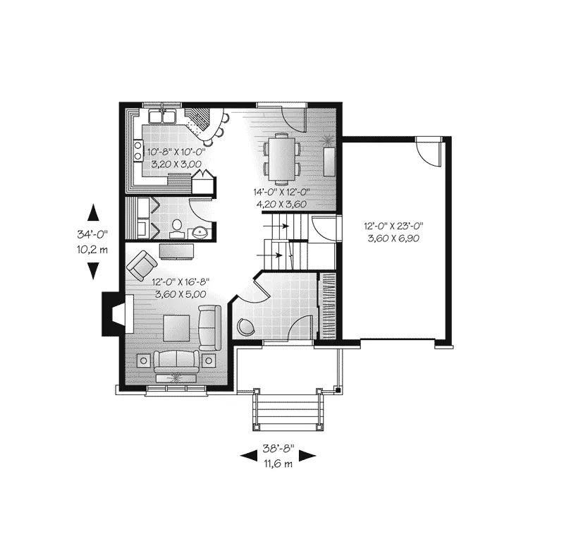 European House Plan First Floor - Lazaroff Country French Home 032D-0767 - Shop House Plans and More
