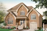 Traditional House Plan Front Image - Lazaroff Country French Home 032D-0767 - Shop House Plans and More