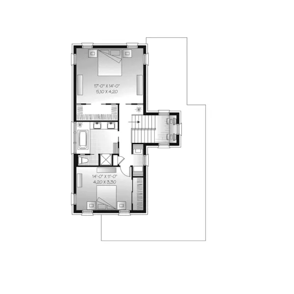 Modern House Plan Second Floor - Landsberg Valley Modern Home 032D-0768 - Shop House Plans and More