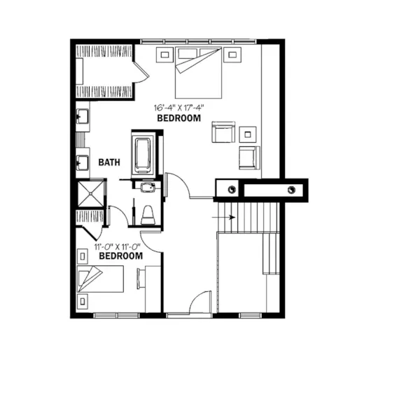 Second Floor - Hadley Hill Modern Home 032D-0769 - Search House Plans and More