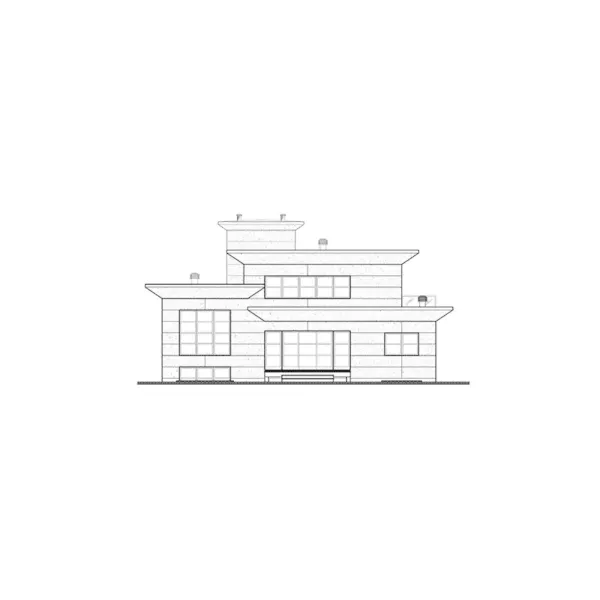 Rear Elevation - Hadley Hill Modern Home 032D-0769 - Search House Plans and More