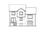 Early American House Plan Rear Elevation - Boones Creek Split-Level Home 032D-0771 - Search House Plans and More