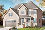 Traditional House Plan Front of Home - Hanley Falls Traditional Home 032D-0773 - Search House Plans and More