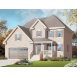 Traditional House Plan Front of Home - Hanley Falls Traditional Home 032D-0773 - Search House Plans and More