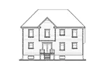 Traditional House Plan Rear Elevation - Hanley Falls Traditional Home 032D-0773 - Search House Plans and More