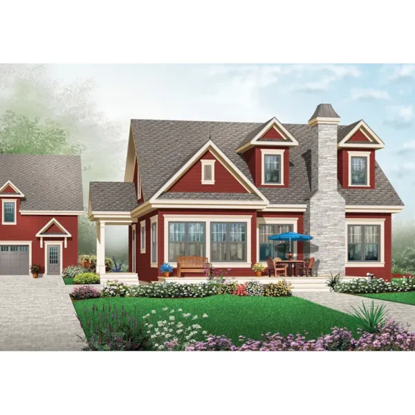 Ranch House Plan Front of Home - Terra Craftsman Home 032D-0774 - Shop House Plans and More