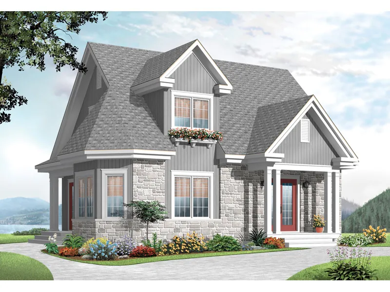 Traditional House Plan Front Image - Parnell Hill Cottage Home 032D-0775 - Shop House Plans and More