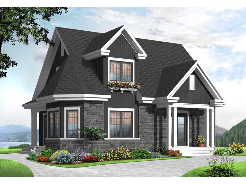 Traditional House Plan Front Photo 01 - Parnell Hill Cottage Home 032D-0775 - Shop House Plans and More