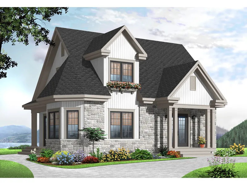 Traditional House Plan Front Photo 03 - Parnell Hill Cottage Home 032D-0775 - Shop House Plans and More