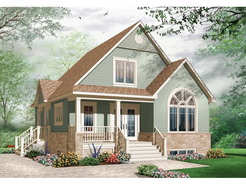 Traditional House Plan Front Image - Framlingham Bungalow Home 032D-0776 - Search House Plans and More