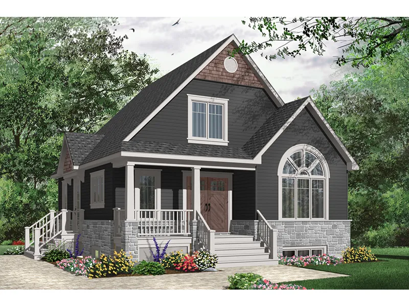 Traditional House Plan Front Photo 01 - Framlingham Bungalow Home 032D-0776 - Search House Plans and More