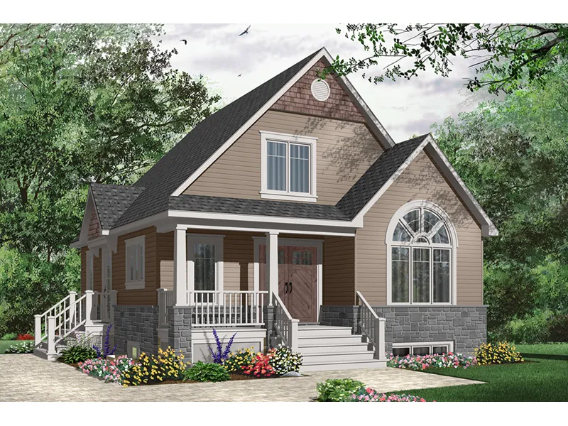 Arts & Crafts House Plan Front Photo 02 - Framlingham Bungalow Home 032D-0776 - Search House Plans and More