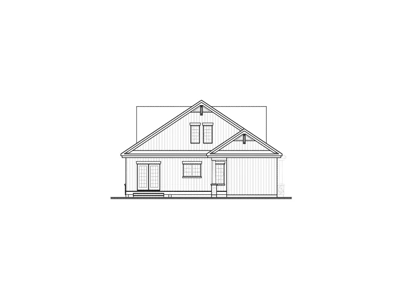 English Cottage House Plan Rear Elevation - Rockingham Park Craftsman Home 032D-0780 - Shop House Plans and More