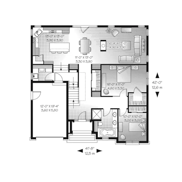 Traditional House Plan First Floor - Glandore Manor European Home 032D-0781 - Search House Plans and More