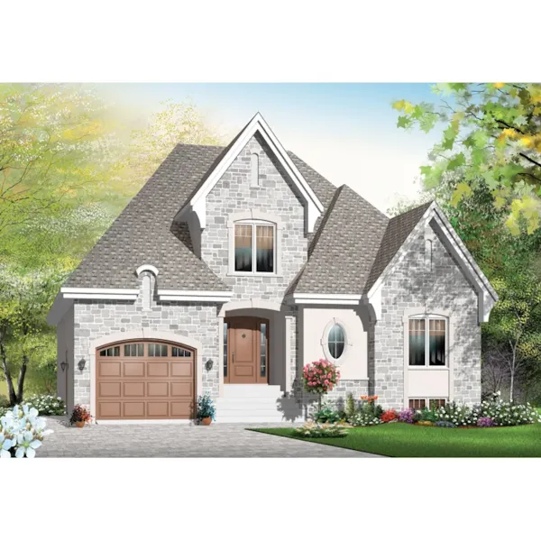 Traditional House Plan Front of Home - Glandore Manor European Home 032D-0781 - Search House Plans and More