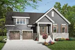 Traditional House Plan Front of Home - Bemiston Bluff Craftsman Home 032D-0783 - Search House Plans and More