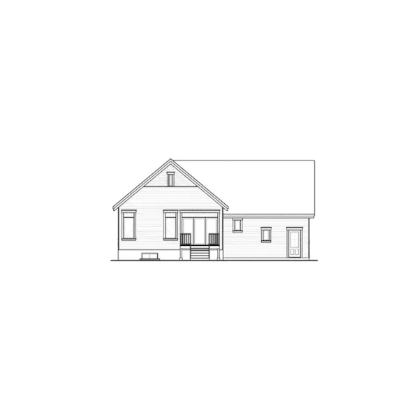 Early American House Plan Rear Elevation - Bemiston Bluff Craftsman Home 032D-0783 - Search House Plans and More