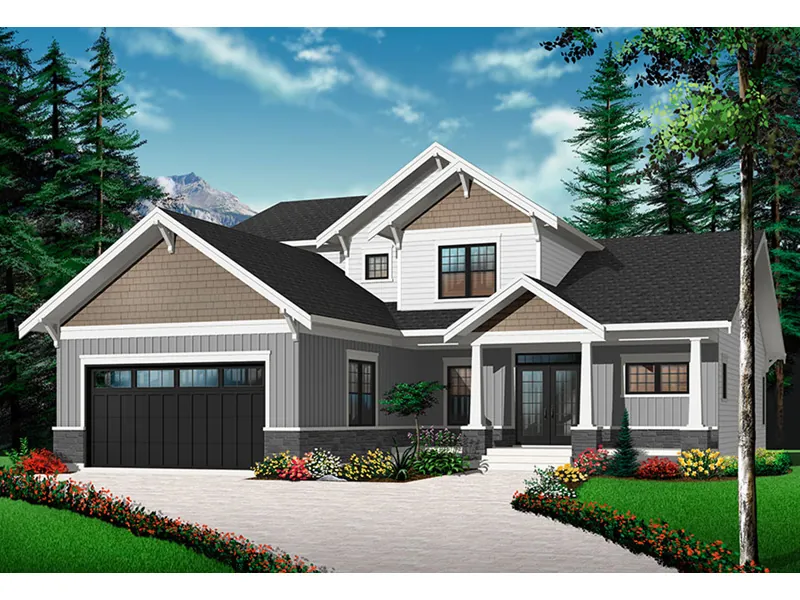 Mediterranean House Plan Front Photo 01 - Pipestone Sunbelt Home 032D-0784 - Shop House Plans and More