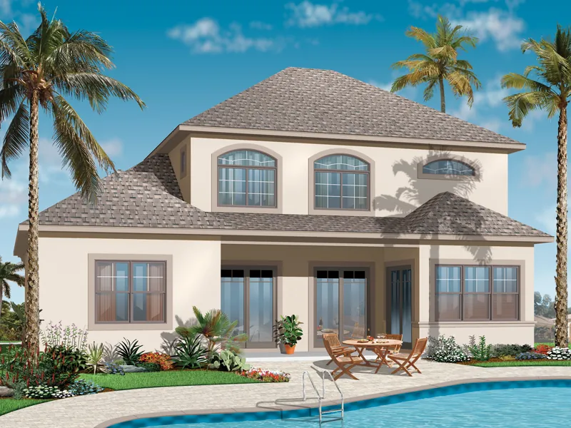 Florida House Plan Color Image of House - Pipestone Sunbelt Home 032D-0784 - Shop House Plans and More