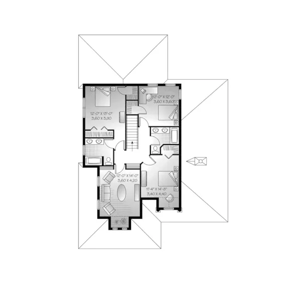 Mediterranean House Plan Second Floor - Fern Pointe Florida Style Home 032D-0786 - Search House Plans and More