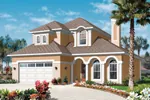 Sunbelt House Plan Front of Home - Fern Pointe Florida Style Home 032D-0786 - Search House Plans and More
