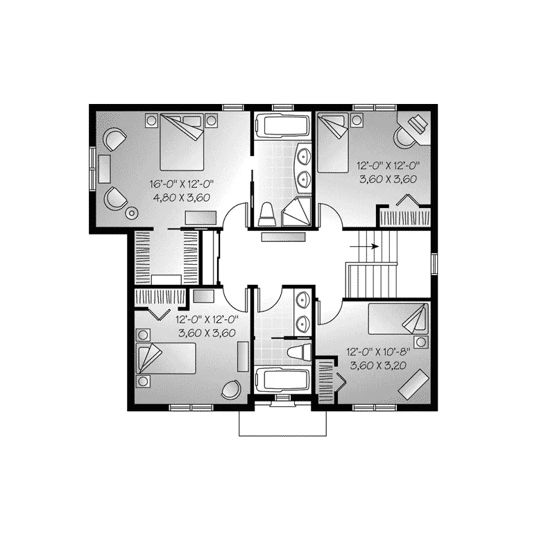 European House Plan Second Floor - Nina Place Country Home 032D-0791 - Shop House Plans and More