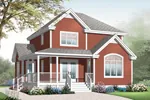 Traditional House Plan Front of Home - Brixey Creek Country Style Home 032D-0792 - Search House Plans and More