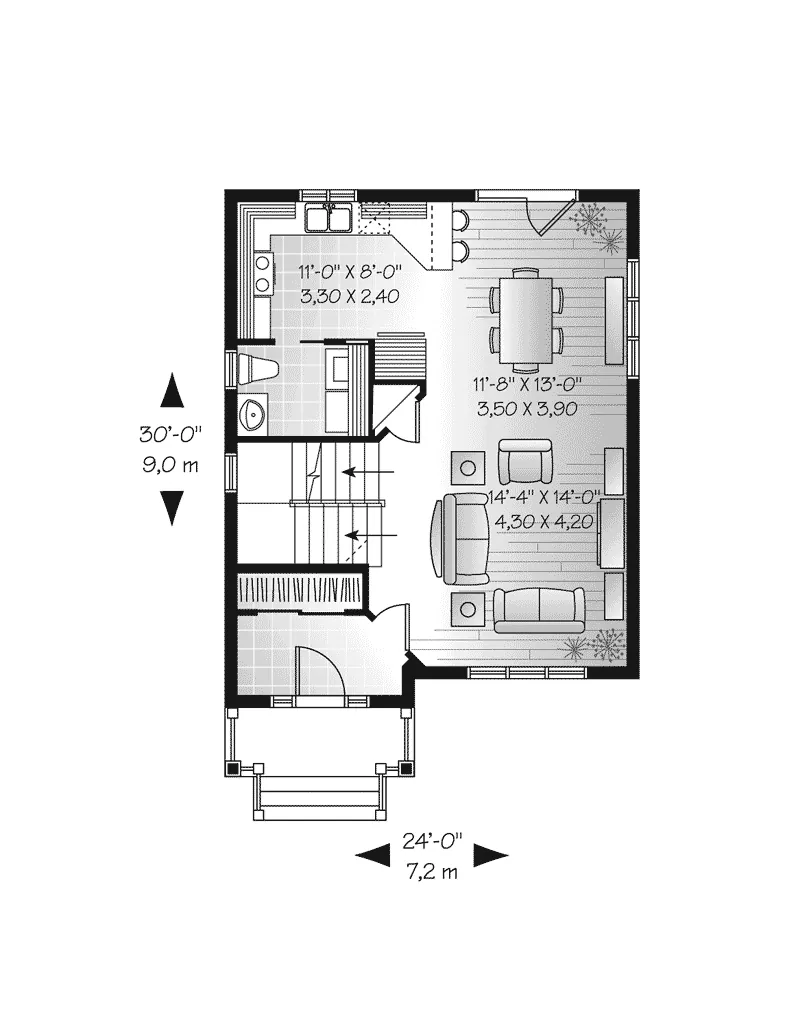 Farmhouse Plan First Floor - Miralesta Traditional Home 032D-0793 - Shop House Plans and More