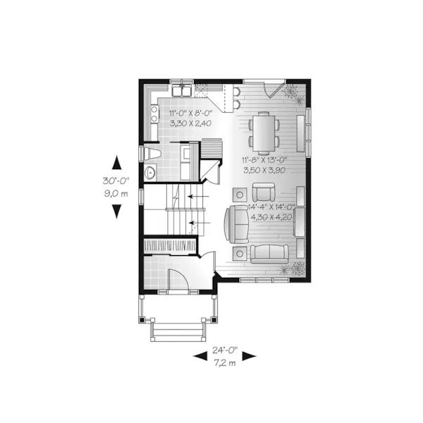 Early American House Plan First Floor - Miralesta Traditional Home 032D-0793 - Shop House Plans and More