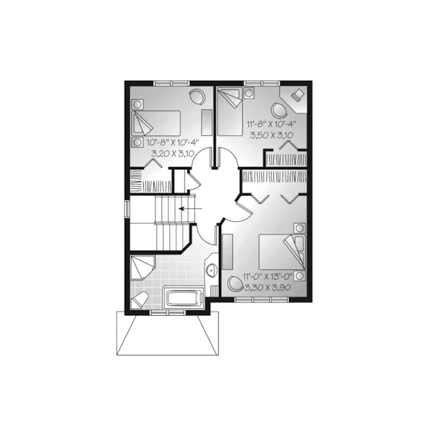 Early American House Plan Second Floor - Miralesta Traditional Home 032D-0793 - Shop House Plans and More