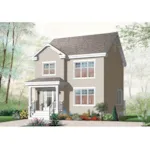 Early American House Plan Front of Home - Miralesta Traditional Home 032D-0793 - Shop House Plans and More