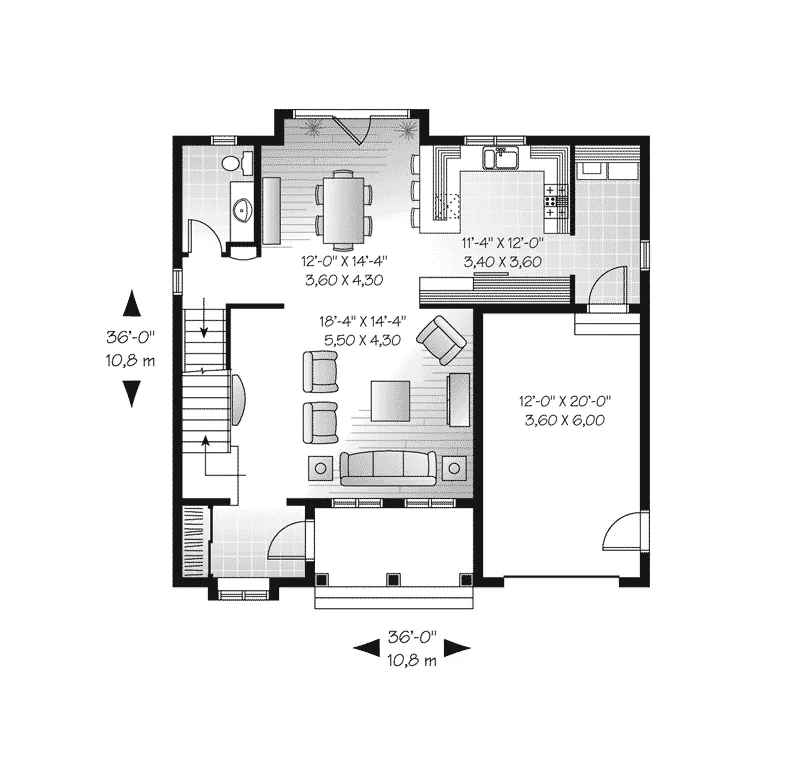 Early American House Plan First Floor - Deauville Ridge Two-Story Home 032D-0794 - Search House Plans and More