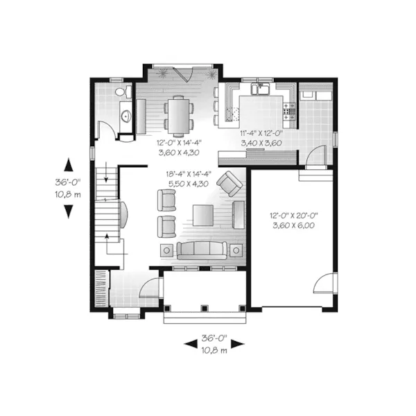 Traditional House Plan First Floor - Deauville Ridge Two-Story Home 032D-0794 - Search House Plans and More