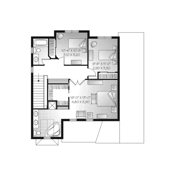 Traditional House Plan Second Floor - Deauville Ridge Two-Story Home 032D-0794 - Search House Plans and More