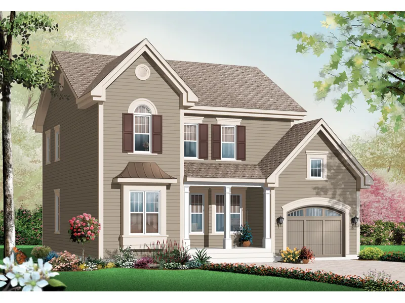 Traditional House Plan Front Image - Deauville Ridge Two-Story Home 032D-0794 - Search House Plans and More