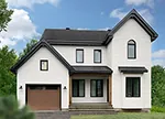 Early American House Plan Front of Home - Deauville Ridge Two-Story Home 032D-0794 - Search House Plans and More