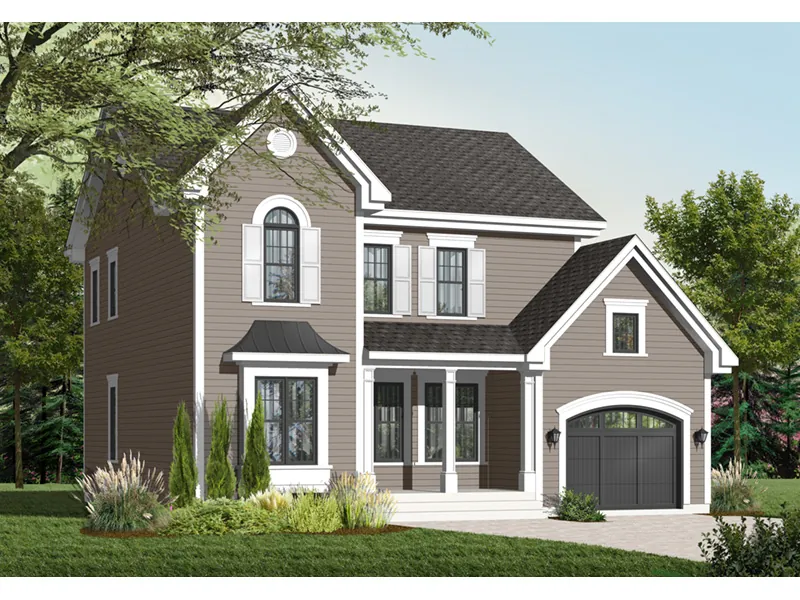 Early American House Plan Front Photo 03 - Deauville Ridge Two-Story Home 032D-0794 - Search House Plans and More
