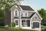 Early American House Plan Front Photo 03 - Deauville Ridge Two-Story Home 032D-0794 - Search House Plans and More