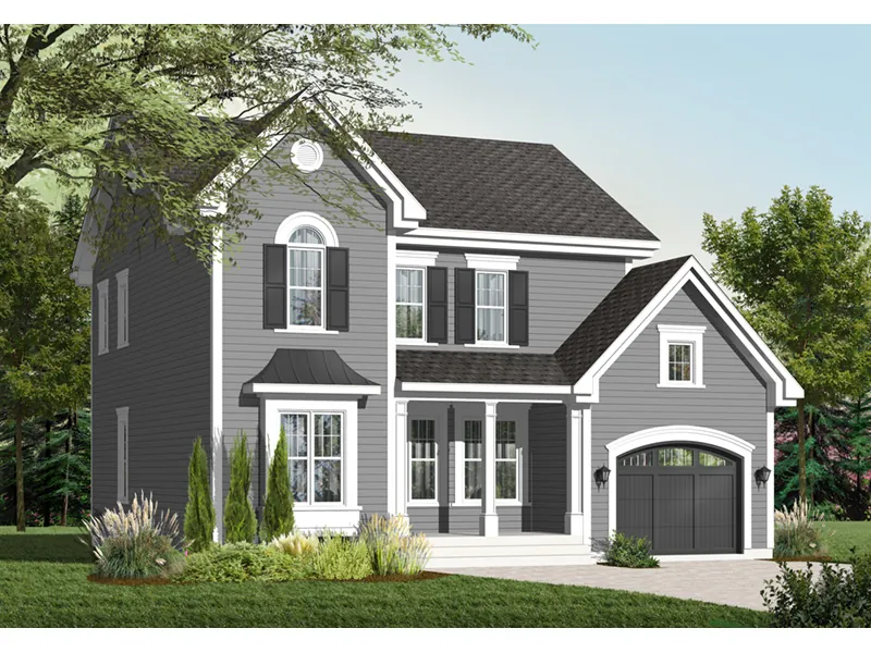 Early American House Plan Front Photo 04 - Deauville Ridge Two-Story Home 032D-0794 - Search House Plans and More