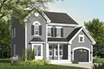 Early American House Plan Front Photo 04 - Deauville Ridge Two-Story Home 032D-0794 - Search House Plans and More