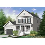 Traditional House Plan Front of Home - Hylton Country Home 032D-0795 - Search House Plans and More