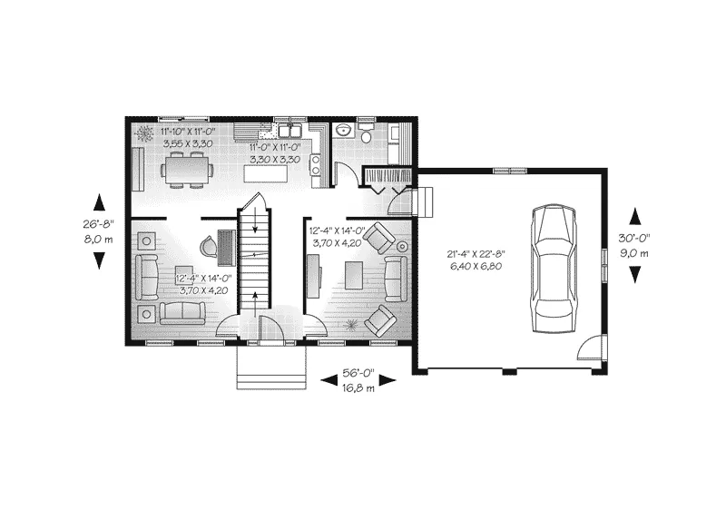Early American House Plan First Floor - Macedon Traditional Home 032D-0796 - Shop House Plans and More