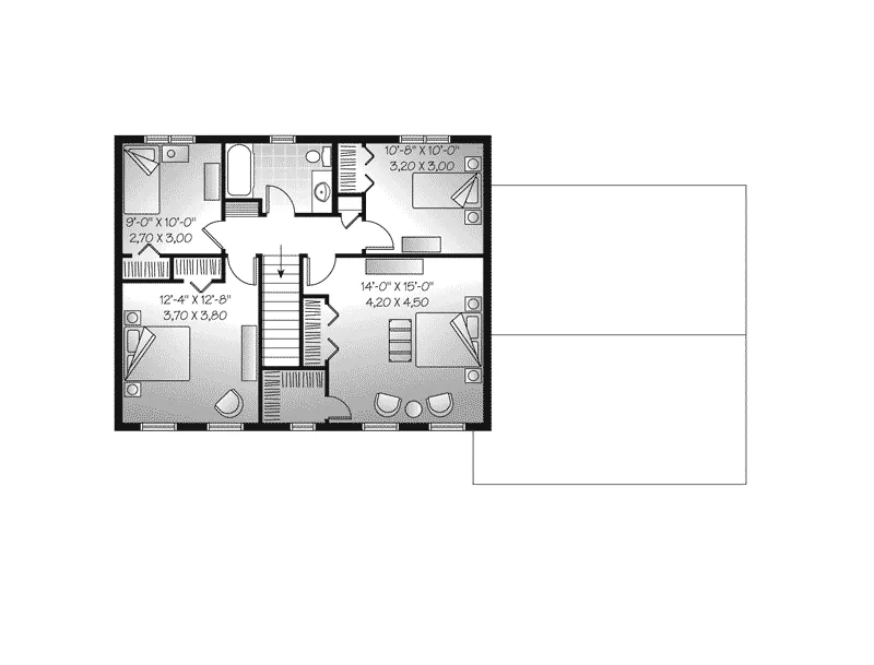 Traditional House Plan Second Floor - Macedon Traditional Home 032D-0796 - Shop House Plans and More