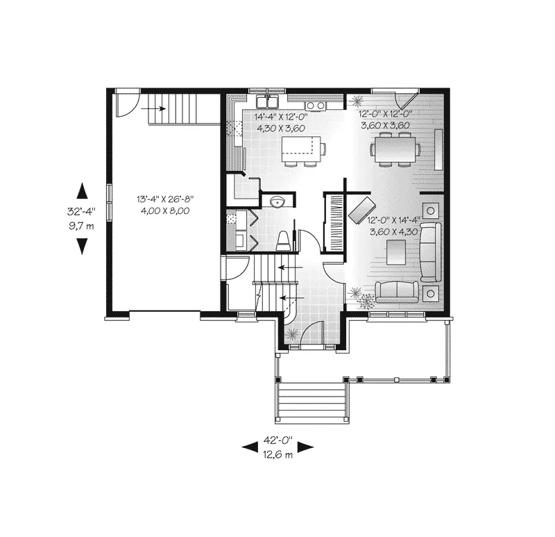 Country House Plan First Floor - Empress Family Farmhouse 032D-0798 - Search House Plans and More