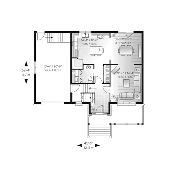 Farmhouse Plan First Floor - Empress Family Farmhouse 032D-0798 - Search House Plans and More