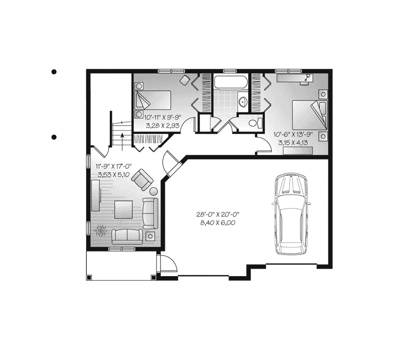 Waterfront House Plan Basement Floor - Lynstone Traditional Home 032D-0800 - Shop House Plans and More