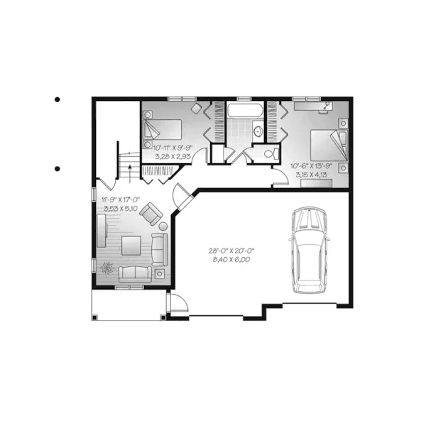 Vacation House Plan Basement Floor - Lynstone Traditional Home 032D-0800 - Shop House Plans and More