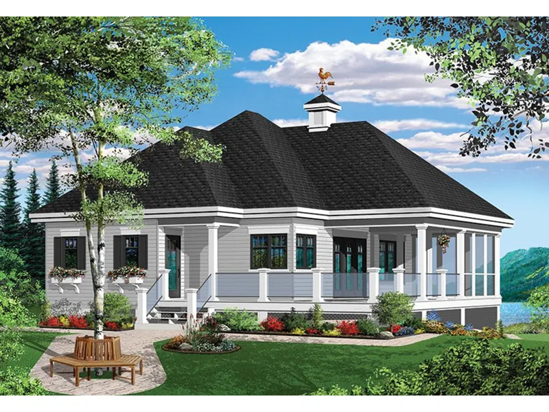 Vacation House Plan Front Photo 05 - Gissler Gorgeous Country Home 032D-0801 - Search House Plans and More