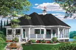 Waterfront House Plan Front Photo 05 - Gissler Gorgeous Country Home 032D-0801 - Search House Plans and More